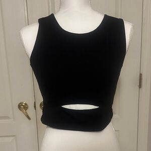 Elegant Black Cutout Tank Top